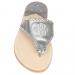 Palm Beach Classic Monogrammed Sandal In Gunmetal With Silver