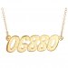 Zip Code Necklace By Shame On Jane