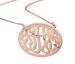 Rose Gold Monogrammed Pedant With Border
