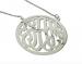 Silver Monogrammed Pendant With Border