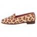 By Paige Ladies Leopard On Tan Needlepoint Loafers 