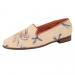 By Paige Ladies Crab Tan Needlepoint Loafers 