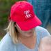 Personalized Red Ball Cap With Vine Font
