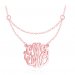 Monogrammed Double Strand Necklace From The Pink Monogram