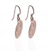 Rose Gold Engraved Earringson French Wire