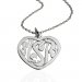 Monogrammed Heart Pendant In Sterling Silver