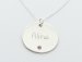 Engraved Name Disc With Birthstone