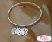 Bangle Bracelet With Monogrammed Charms