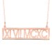 Roman Numeral Necklace Rose Gold
