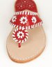 Palm Beach Classic Sandals In College Colors Crimson Red And White - Roll Tide!