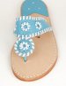 Palm Beach Classic Sandals In College Colors Carolina Blue And White - Go Tarheels