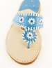 Palm Beach Classic Sandals In College Colors Citadel Blue And White - Go Bulldogs