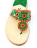 Palm Beach Classic Sandals In College Colors Cane Green And Orange - Go Miami