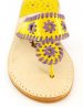 Palm Beach Classic Sandals In College Colors Tiger Yellow And Purple - Go Lsu