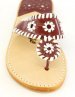 Palm Beach Classic Sandals In College Colors Maroon And White
