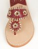 Palm Beach Classic Sandals In College Colors Garnet Red And Gold - Go Seminoles