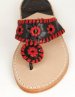 Palm Beach Classic Sandals In College Colors Black And Red