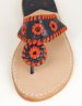 Palm Beach Classic Sandals In College Colors Navy Blue And Burnt Orange - Go Tigers