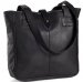 Black Leather Tote , Shopping Tote