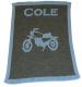 Monogrammed Vintage Motorcycle Knit Blanket