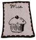 Monogrammed Cupcake Knit Blanket
