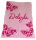 Monogrammed Butterfly Knit Blanket