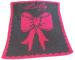 Monogrammed Name With Bow Knit Blanket