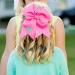 Monogrammed Girl's Pink Grosgrain Hair Bow (assorted Colors)
