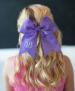 Monogrammed Girl's Purple Grosgrain Hair Bow (assorted Colors)