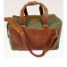 Monogrammed Jon Hart Olive Canvas With Oiled Leather Duffel 