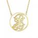 Monogrammed Round Single Initial Baroque Necklace 