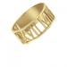 Personalized 10k Gold Roman Numeral Ring 