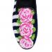 By Paige Ladies Pink Roses On Navy Stripe Needlepoint Loafers