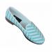 By Paige Ladies Aqua And White Herringbone Needlepoint Loafers