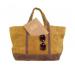 Monogrammed Yellow Canvas Boat Tote With Khaki Trim 