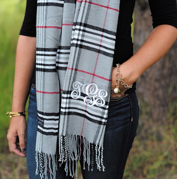 Monogrammed Ladeis Soft- As- Cashmere Scarves