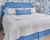 Monogrammed Bed Coverlet by Jane Wilner Designs