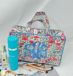 Small Handled Makeup Bag In  Annabel Liberty Print Small Handled Makeup Bag In  Annabel Liberty Print NULL