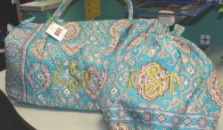 Bring us your Vera Bags and we will Monogram them blue vera bag 