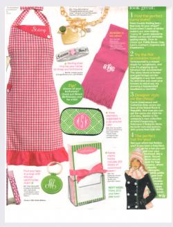 Womans World Jan 2012 Monogrammed Scarfs from The Pink Monogram Woman's World Jan 2012 