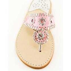 Pink Croc with Silver Palm Beach Sandals Pink Croc with Silver Apparel & Accessories > Shoes > Sandals > Thongs & Flip-Flops