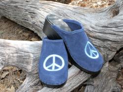  Navy perforated suede with peace sign NULL