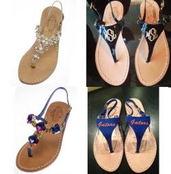 Italian Custom Sandals Monogrammed or Embellished With Stones Gallery_703 NULL
