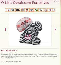 The Pink Monogram makes Oprah's 