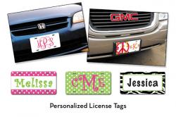 Monogrammed Car Tags or License Plates- "The New Must Have" From The Pink Monogram Gallery_117 