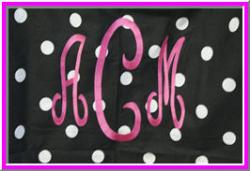 Black and white dot shower curtain with hot pink classic monogram black and white dot shower curtain 