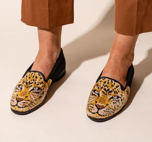 By Paige Big Cat Ladies Needlepoint Loafers  Apparel & Accessories > Shoes > Loafers