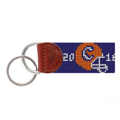 Clemson 2018 National Championship Needlepoint Key Fob  Luggage & Bags > Luggage Accessories > Keychains