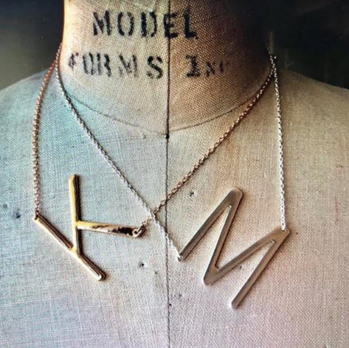 Large Initial Necklace  Apparel & Accessories > Jewelry > Necklaces