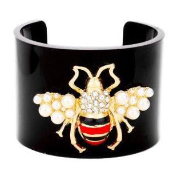 Queen Bee Black Lucite Cuff Queen Bee Black Lucite Cuff Apparel & Accessories > Jewelry > Bracelets